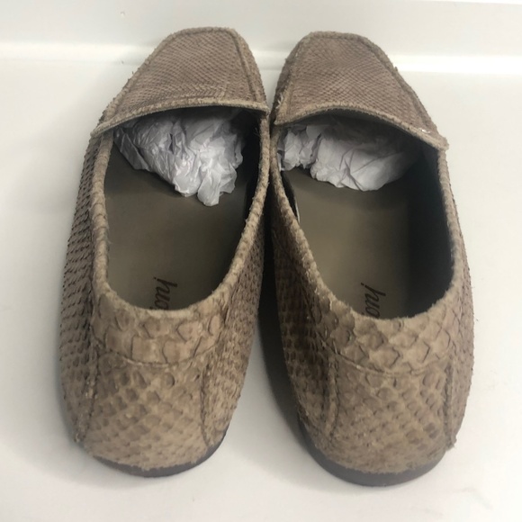 Brioni Taupe Suede Python Slip-On Loafers 43 Italy - Picture 9 of 13